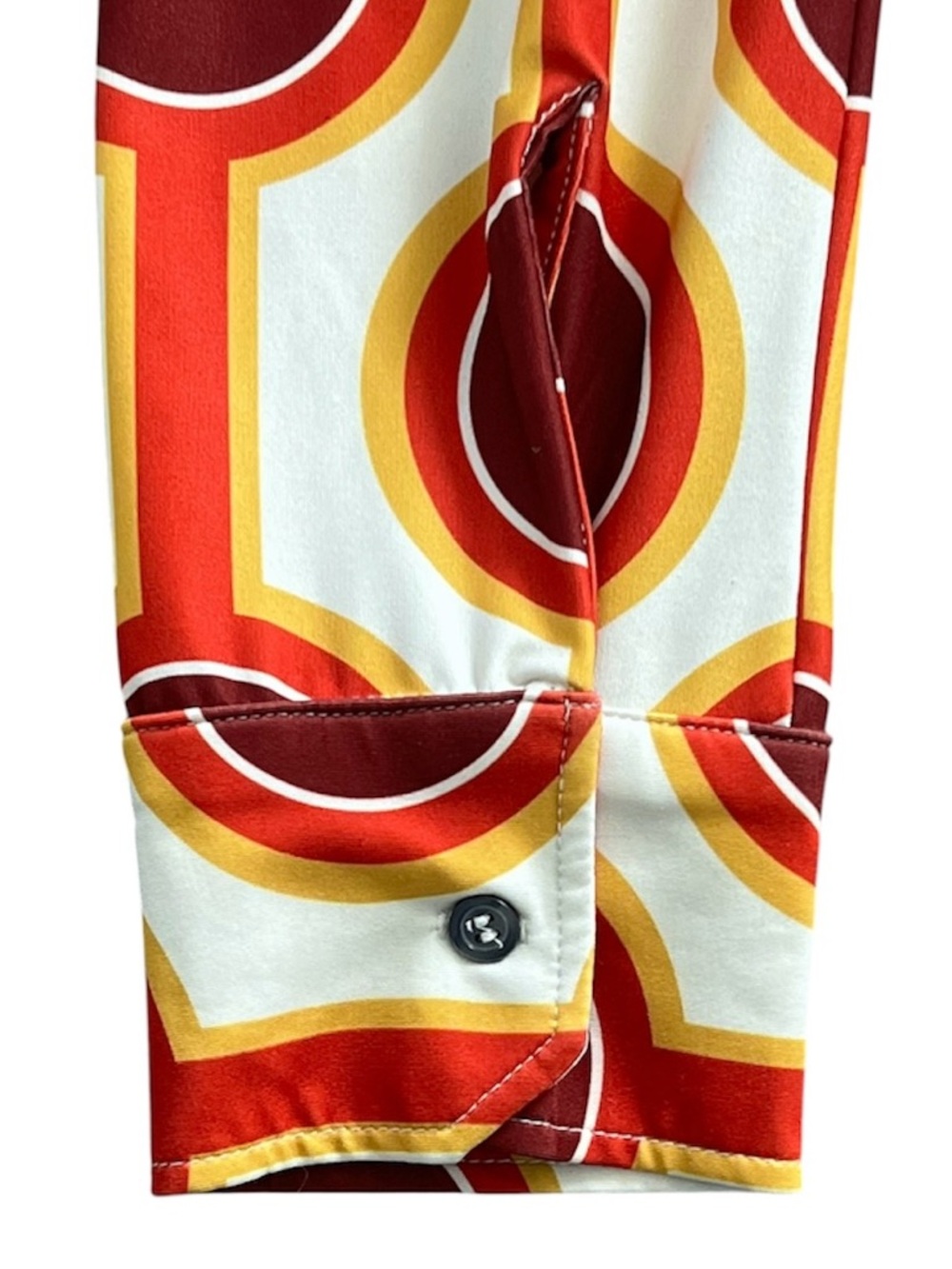 Dorothy Zudora 70’s Burning Sands Print Long Sleeve Button Up Shirt Medium - Picture 8 of 10